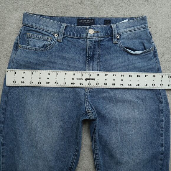 Lucky Brand Mom Jeans Women's 4/27 Ankle High-Rise Drew 26" Inseam Distressed - Picture 7 of 16